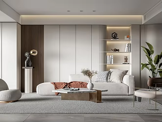 modern living room 3d model