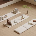 Modern Bay Window Cushion Pillow Muppet 3d model
