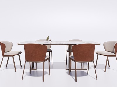 Modern Dining Table and Chair Combination Dining Table and Chair model