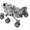 Mars Rover Detailed Model With Mechanical Structure Wheels Arm And Scientific Instruments 3d model