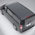 Mercedes Benz Black MPV With Sleek Exterior Design And Silver Wheels