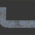 Rustic Metal Bar Counter With Blue Red Finish And KAZINO Signage
