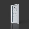 Modern White Industrial Control Panel Equipment With Digital Display Control Buttons And Indicator Lights 3d model