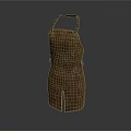 Brown Leather Cooking Apron With Adjustable Straps For Kitchen Use