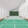 Northeast Normal University Indoor Sports Fitness Facility With Green Floor
