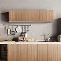 Modern Kitchen Design With Light Wood Cabinets And Hanging Utensils