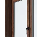 Modern Wooden Casement Windows With Clear Glass And Various Sizes For Home Decoration
