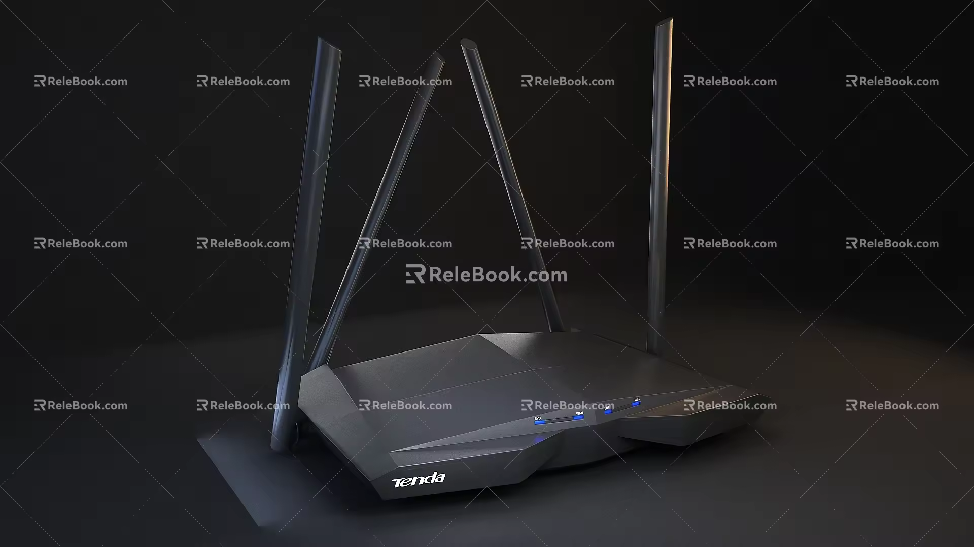 Tenda Tenda4 Antenna Router ac10 Wireless WIFI With Material 3d model