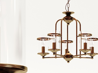 Modern chandelier metal chandelier 3d model