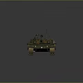 Military Tank With Camouflage Paint Scheme Long Gun Barrel Metal Tracks And Detailed Design
