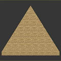 Scenic View of Ancient Pyramid with Stone Bricks Entrance and Reflective Base