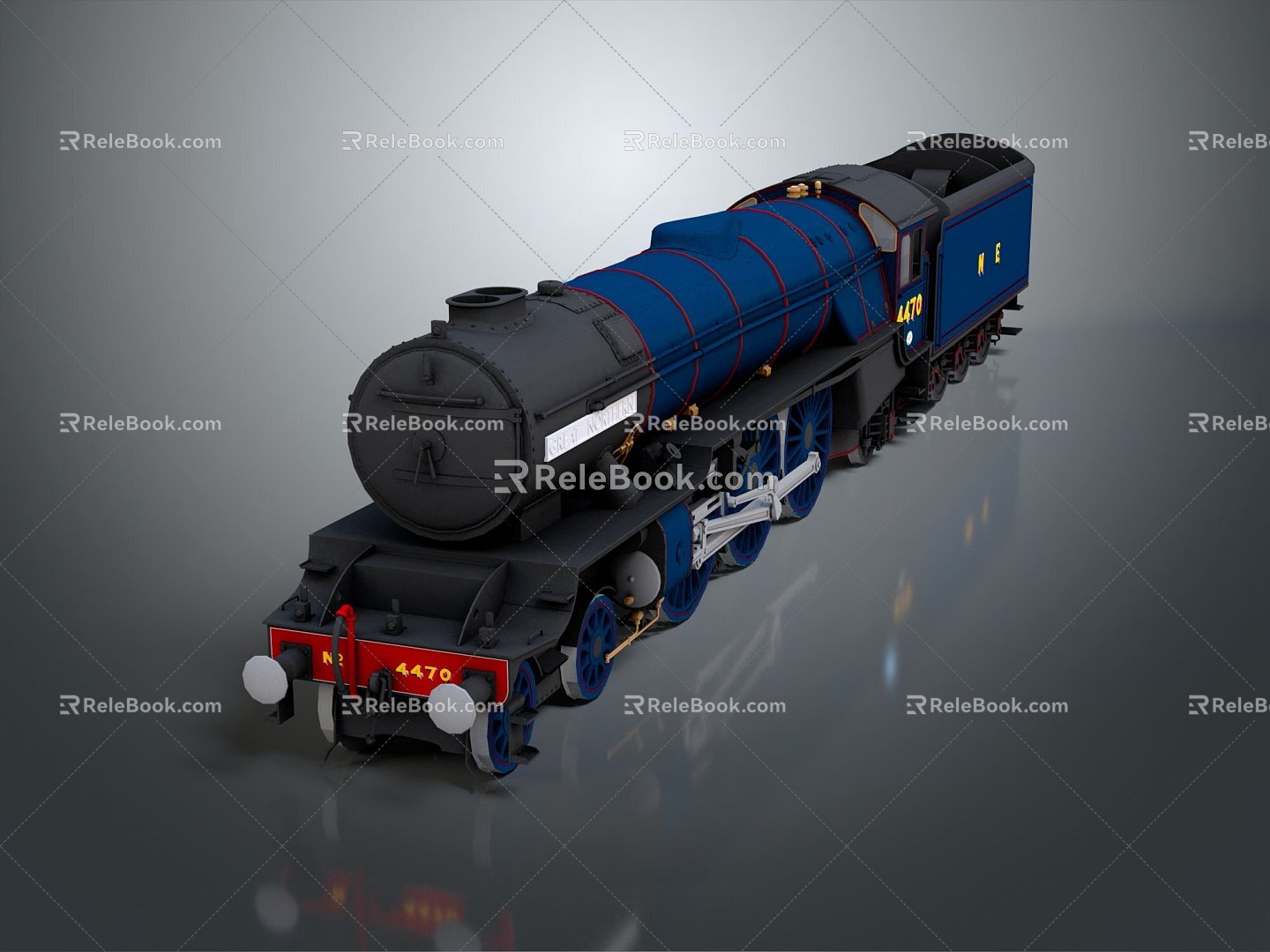 vintage train steam train train carriage locomotive head 3d model