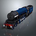 vintage train steam train train carriage locomotive head 3d model