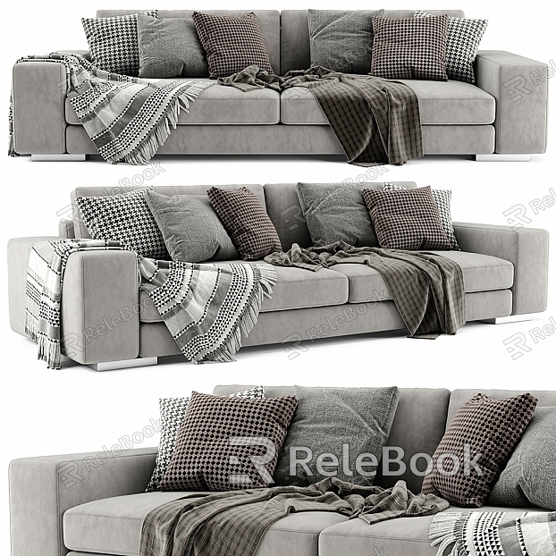 Modern Double Sofa Sofa Sofa Combination model