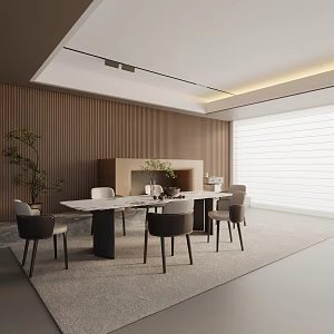 Modern dining table 3d model