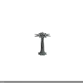 Futuristic Tall Tower Building With Radial Top And Streamlined Metal Glass Design