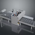 Automated Industrial Conveyor System With Mechanical Structure And Belt Components