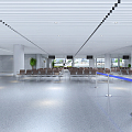 Airport Waiting Hall Modern Airport Hall 3d model