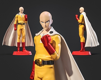 Saitama One Punch Superman Handmade Anime Characters 3d model