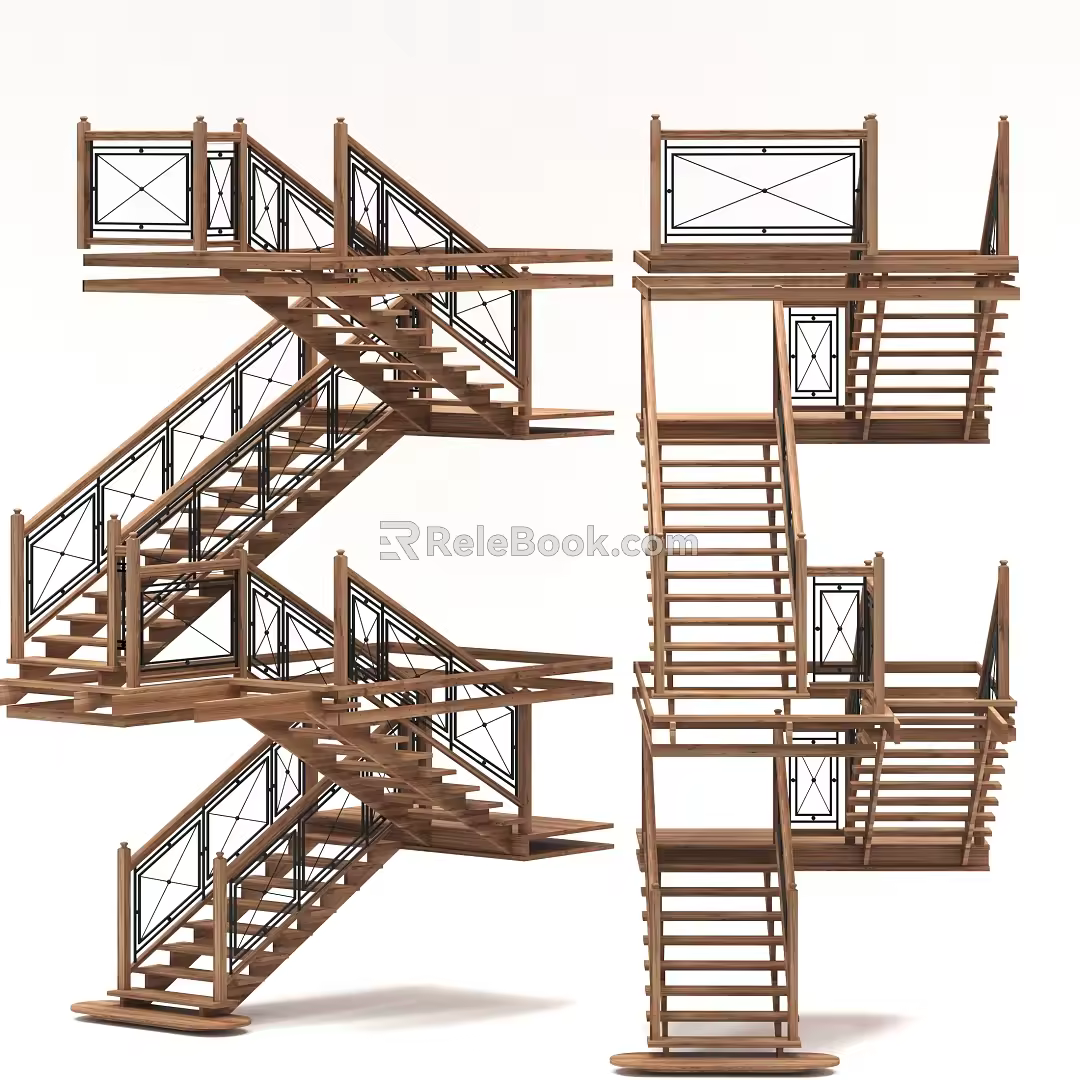Nordic staircase 3d model