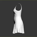 Elegant Women's White Sequined Spaghetti Strap V Neck Tulle Party Dress