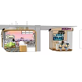 YOU Brand Specialty Store Interior Design With Display Area Seating And Digital Screen