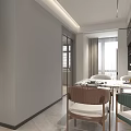 Modern Minimalist Open Living And Dining Room With Elegant Neutral Tone Cozy Home Interior Design