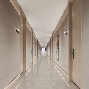 Modern Away Hotel Entrance Away 3d model