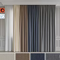 Multiple Colored Curtains with Different Textures and Shades for Home Decor