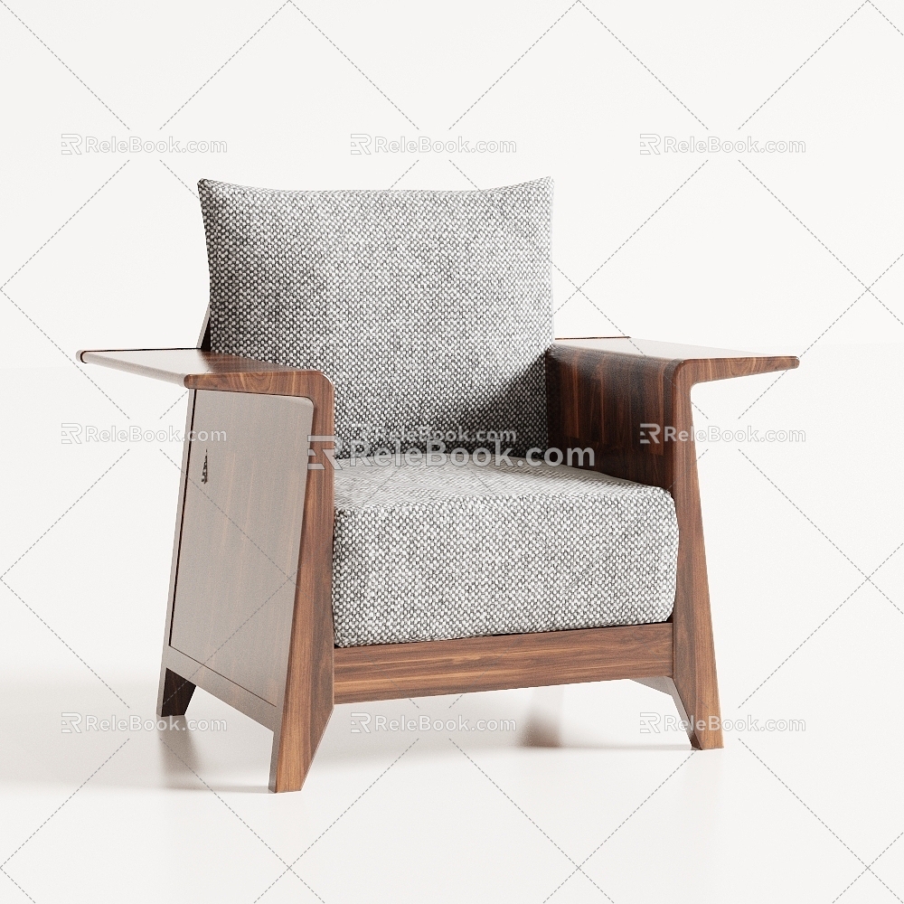 New Chinese Style Leisure Chair 3d model