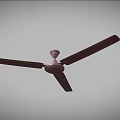 Modern Ceiling Air Conditioner Fan With Three Dark Blades And Efficient Cooling