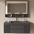 Modern Bathroom Cabinet Bathroom Counter Basin Bathroom Ornaments Mirror Cabinet Sink 3d model