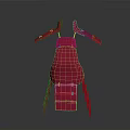 Red Abstract Biological Form With Wing Like Structures And Stepped Body Design On Dark Surface