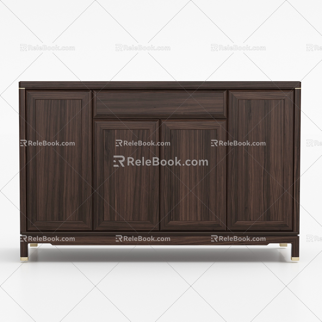 New Chinese-style Entrance Cabinet 3d model