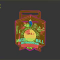 Orange Basketball Interscholastic Medal 2024 With Engraved Design And Hanging Strap