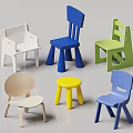 Multicolored Different Designed Children's Chairs With Backrest Armrest Sturdy Legs For Kids