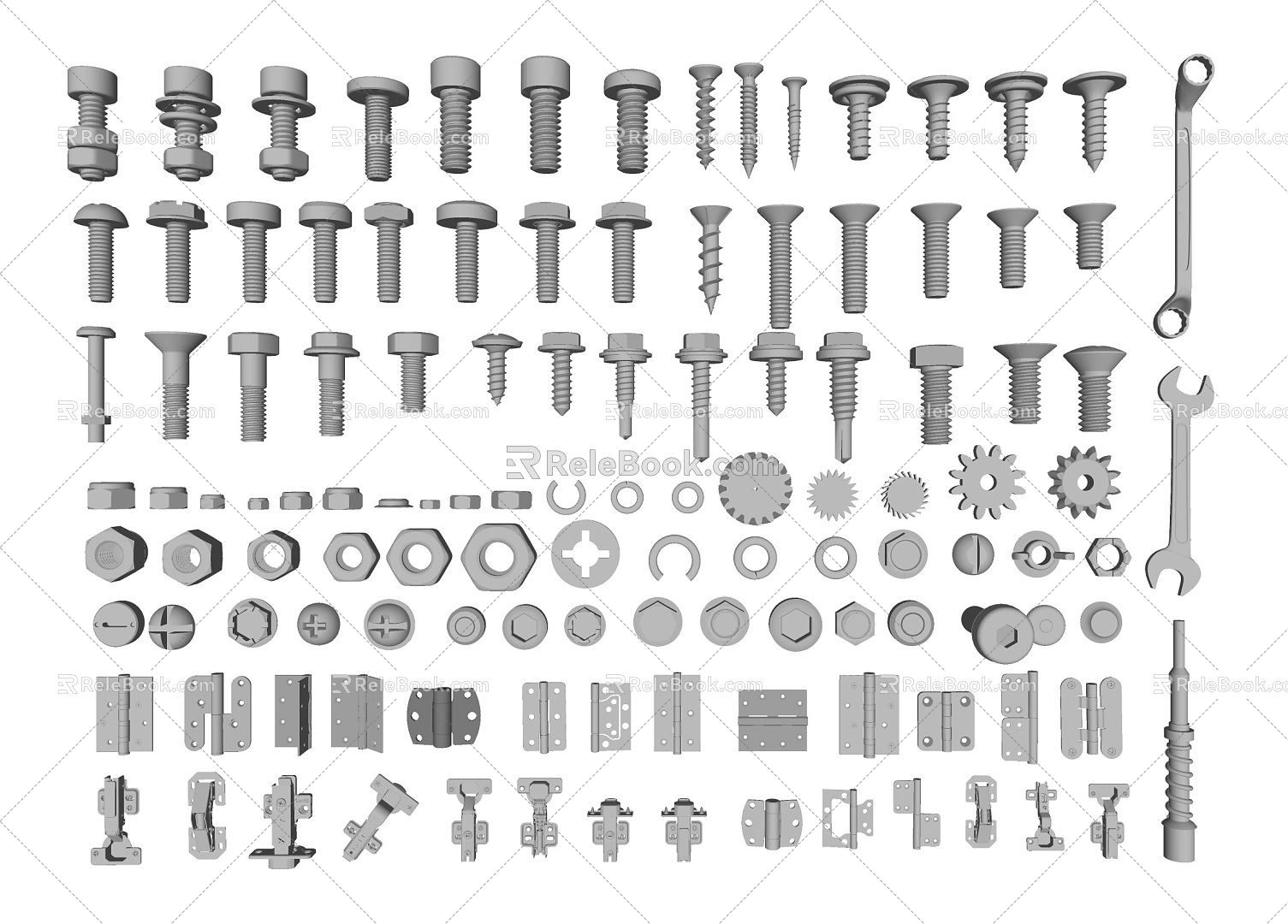 modern screw 3d model