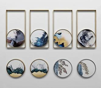 circle frame painting 3d model