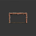 Square Structure Model With Gray Bricks Red Bricks And Wooden Base
