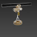 Yellow Heavy Duty Industrial Electric Hoist With Steel Chain And Lifting Hook