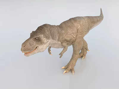Realistic Detailed Reptile Dinosaur TRex Model Featuring Sharp Teeth Textured Skin Standing Posture 3d model