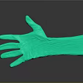High Quality Green Long Gloves For Protective Use And Comfortable Wear 3d model