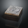 Traditional Carved Dragon Box With Exquisite Metal Surface And Decorative Patterns