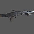 MG42 submachine gun machine gun machine gun semi-automatic rifle assault rifle firearms low face number low model simple model game film and television level super realistic 3d model
