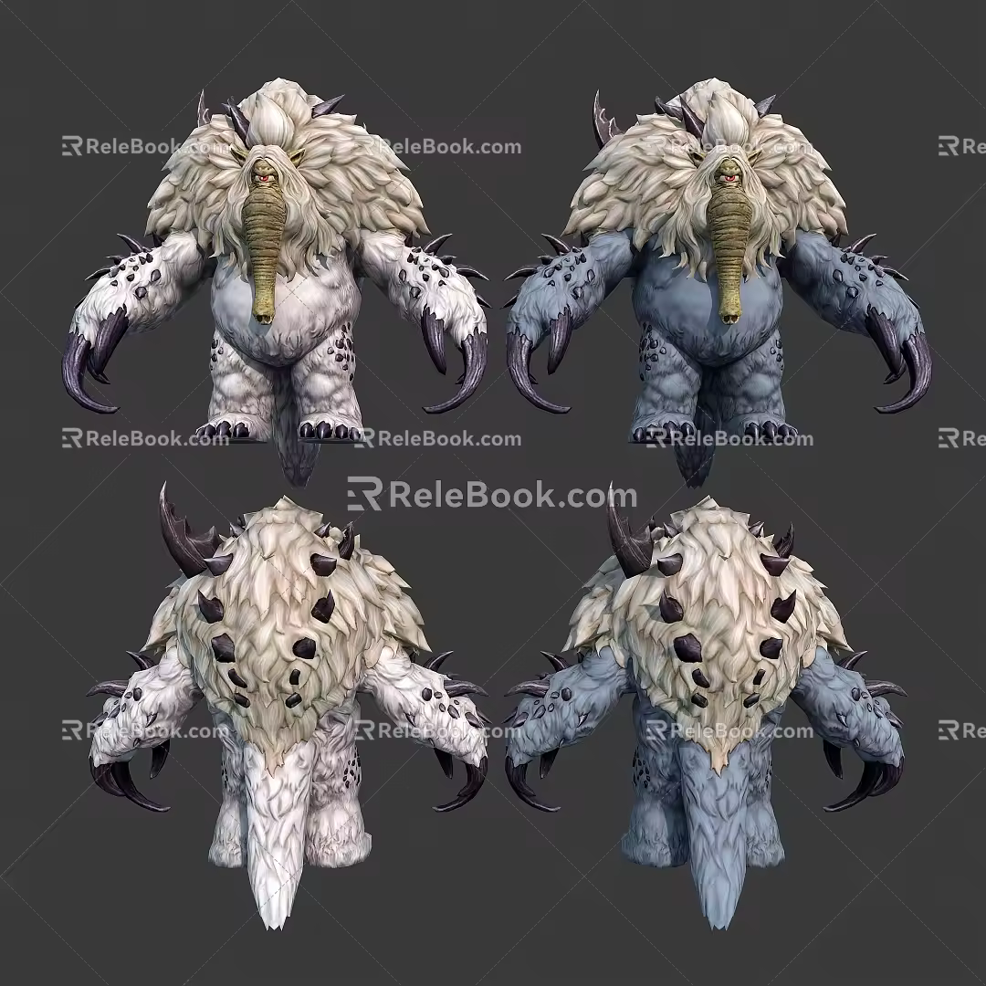 Modern game character one-eyed monster 3d model