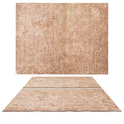 Square Rug With Neutral Brown Tones Woven Texture Soft Surface For Modern Living Room Decor 3d model