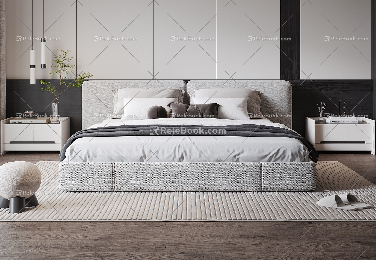 Double bed 3d model