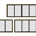 Different Size Window Designs With Black Frames And Multiple Panes