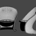 Modern Woven Leisure Chairs With Elegant Curved Design And Comfortable Cushioned Seats