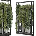 Vertical Hanging Greenery On Metal Frame Garden Decor With Trailing Vines